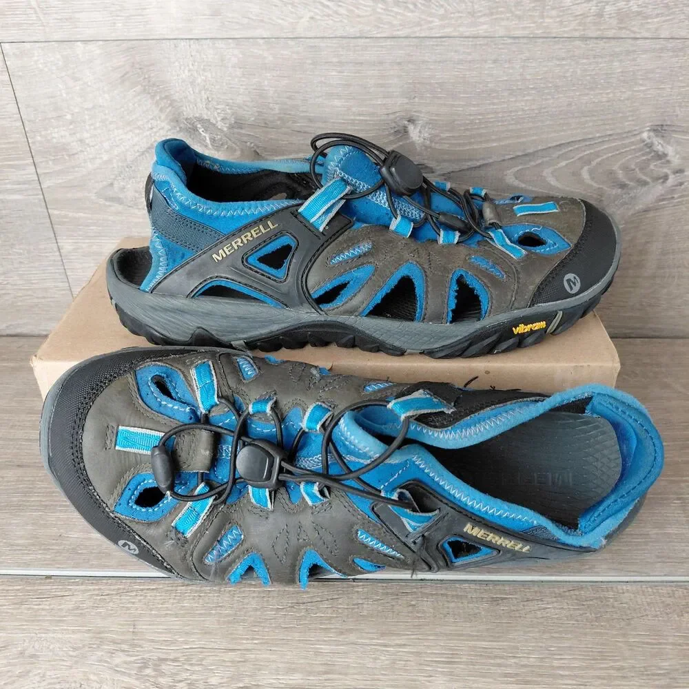 Merrell Sandals Mens Size 9 Blue Gray All Out Blaze Sieve Hiking Water Shoes